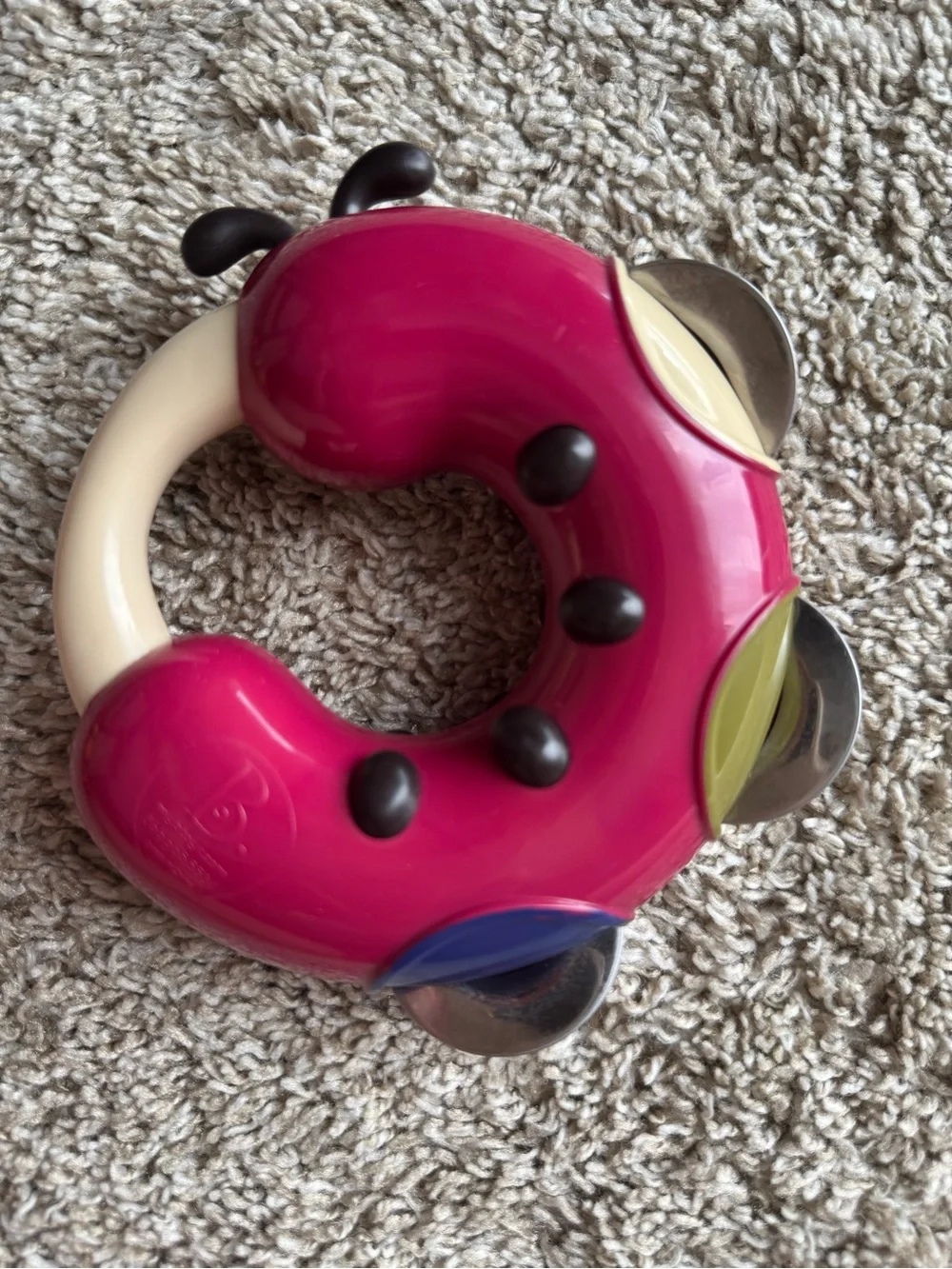 B. Toys ABC Musical Instrument Set Baby Toddler Rattles Tambourine Bells 3 Pc